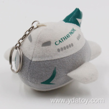 Plush airplane toy keychain